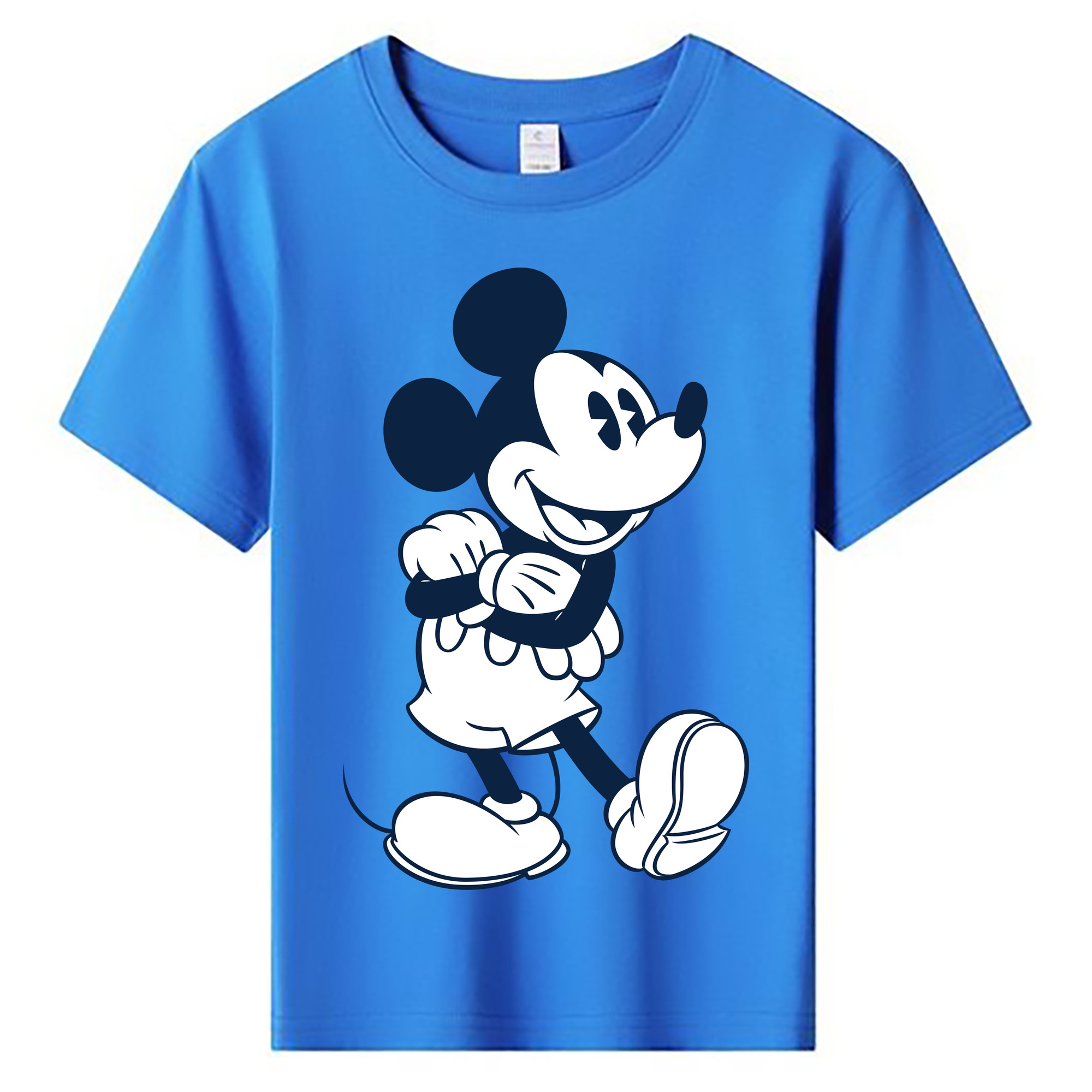 ミッキーマウス Mickey Mouse 綿100％キッズTシャツ（フロントプリント）